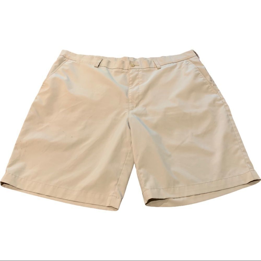 PGA TOUR Flat Front Golf Shorts Tan Size 40.